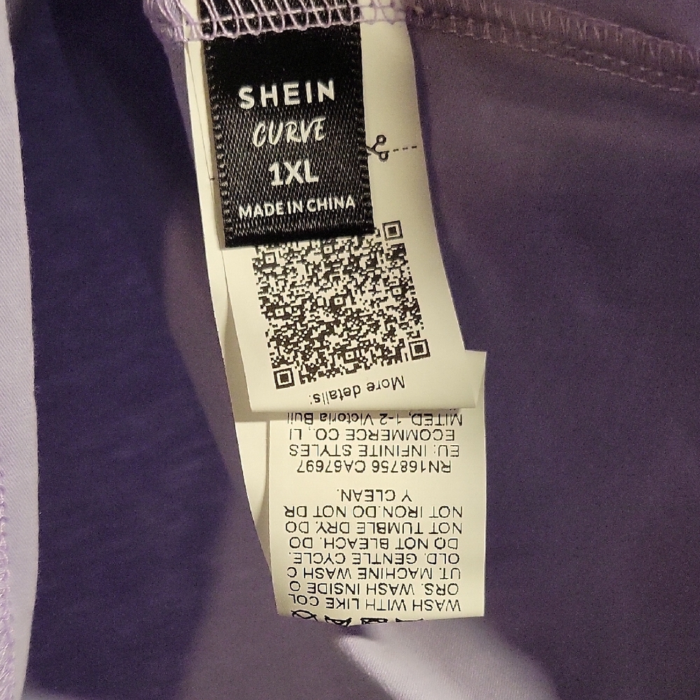 NWOT Light Purple Lace Blouse - Picture 3 of 6